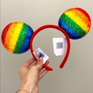 Disney Mickey Minnie Mouse Pride Love Rainbow Ears